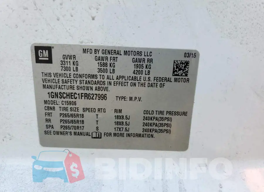 1GNSCHEC1FR627996 Photo# 10