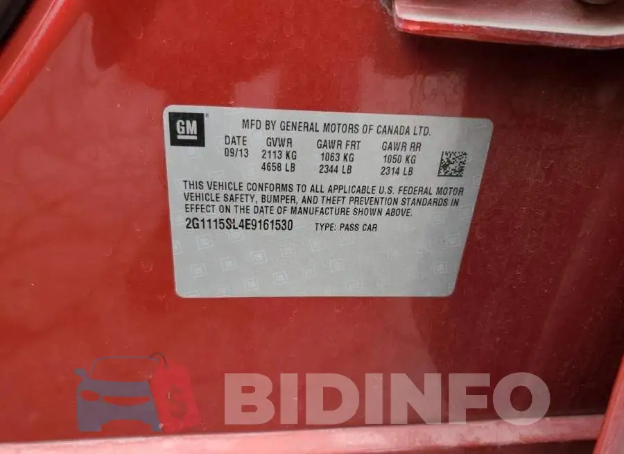 2G1115SL4E9161530 Photo# 10