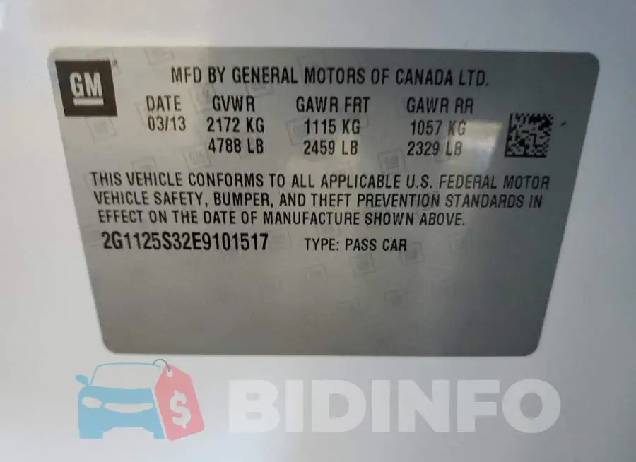 2G1125S32E9101517 Photo# 10
