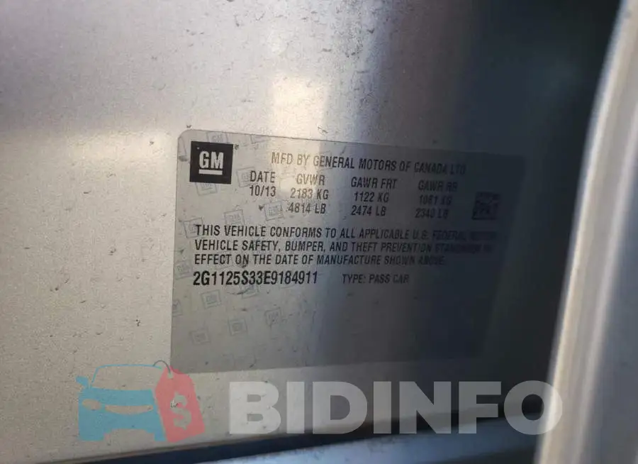 2G1125S33E9184911 Photo# 13