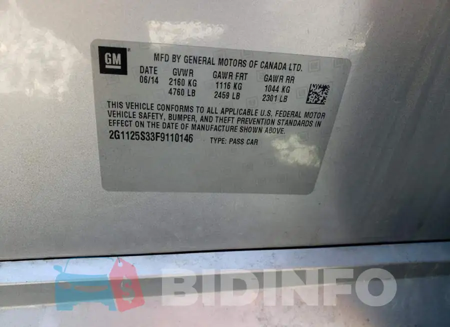 2G1125S33F9110146 Photo# 10