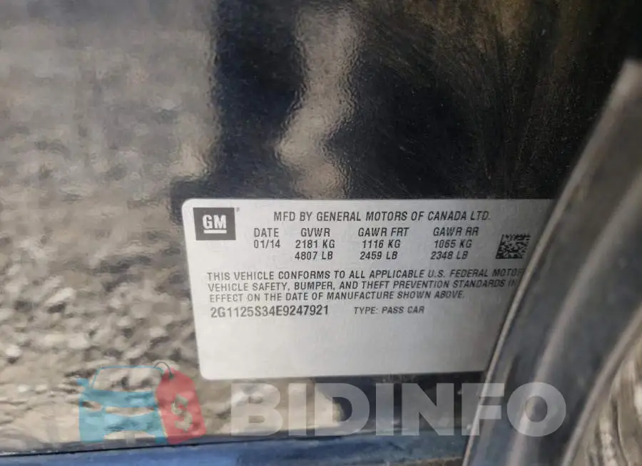 2G1125S34E9247921 Photo# 10
