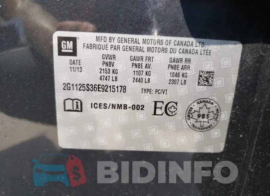 2G1125S36E9215178 Photo# 10