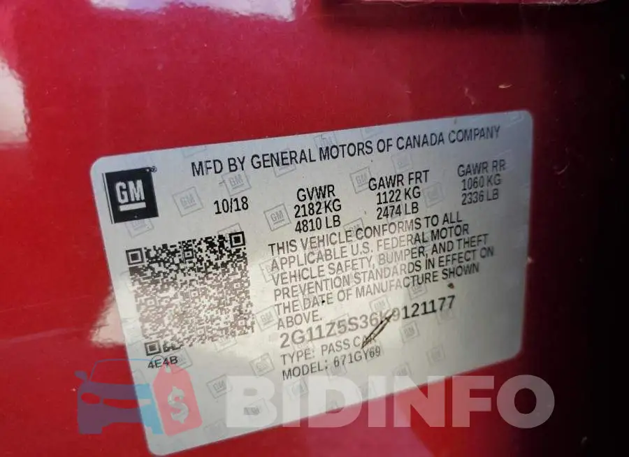 2G11Z5S36K9121177 Photo# 10