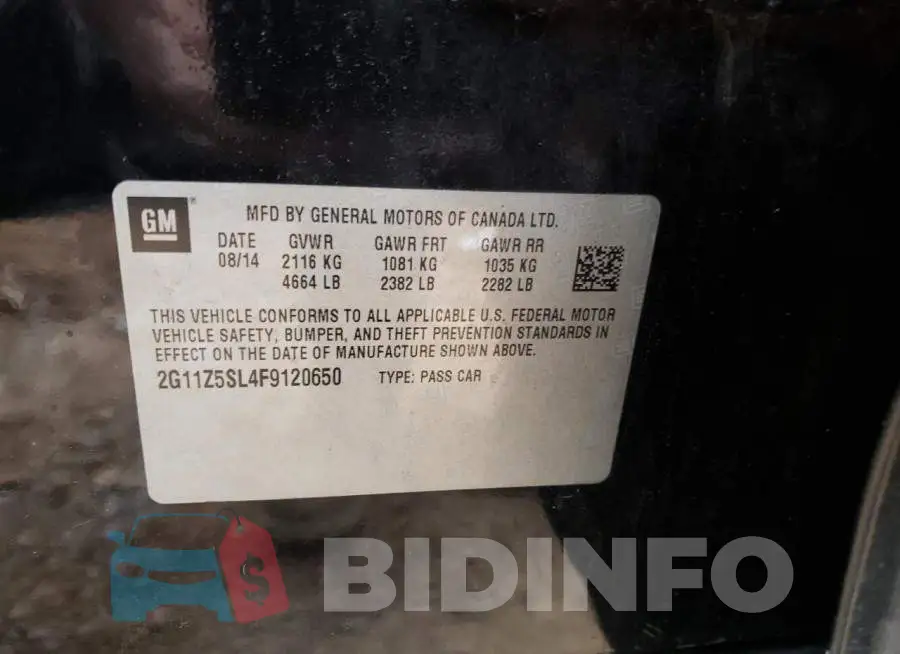 2G11Z5SL4F9120650 Photo# 10