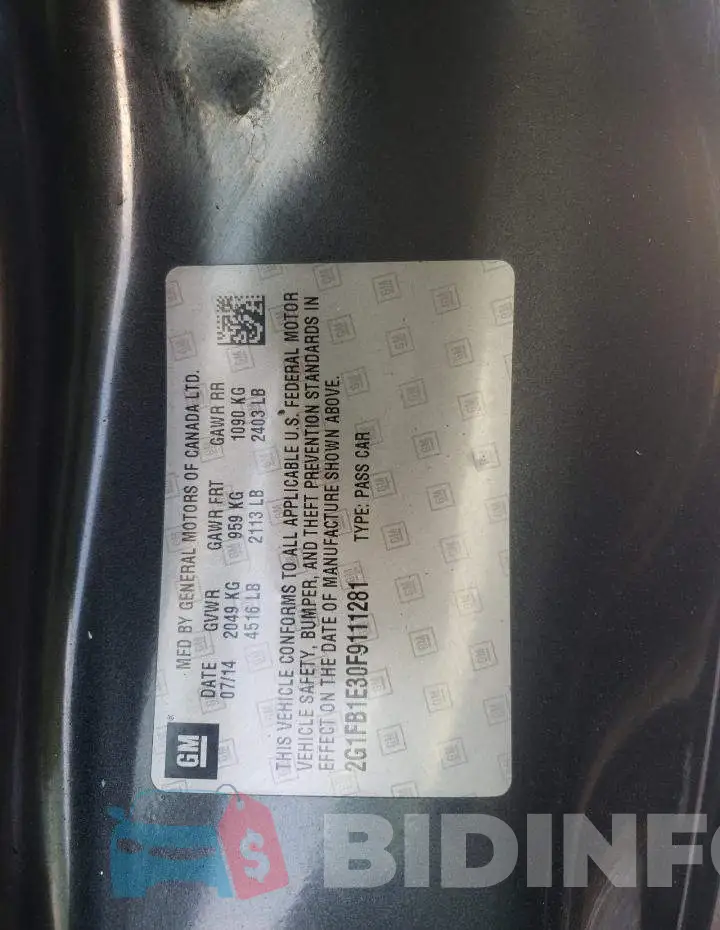 2G1FB1E30F9111281 Photo# 12