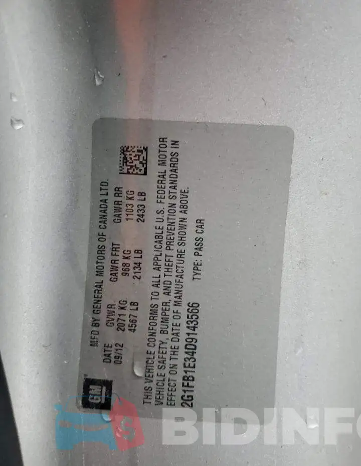 2G1FB1E34D9143566 Photo# 10