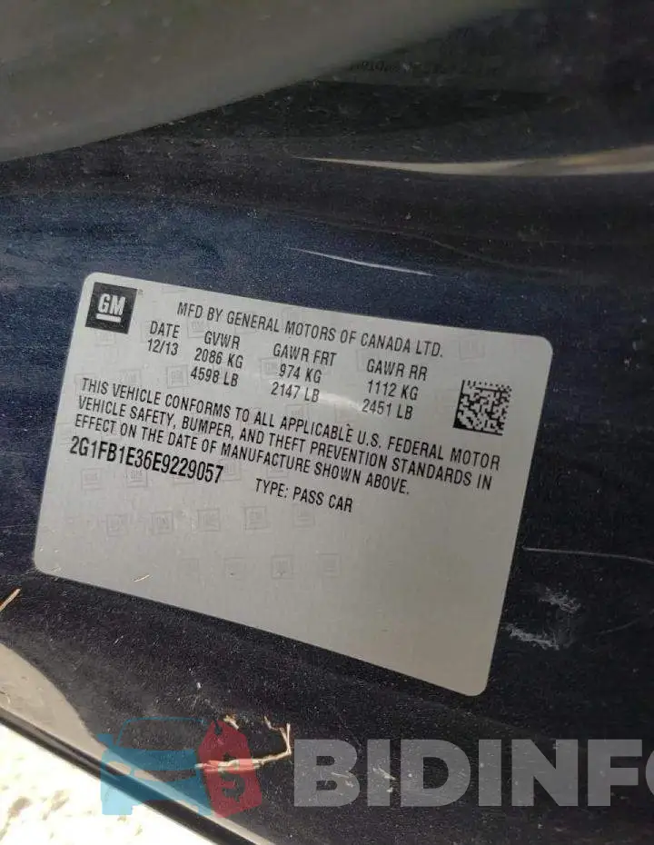 2G1FB1E36E9229057 Photo# 10
