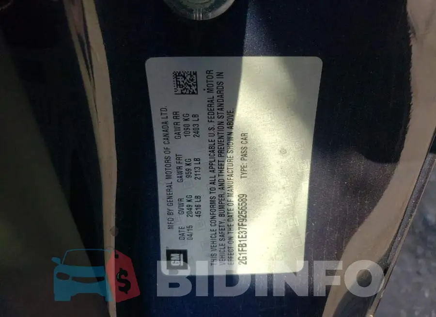 2G1FB1E37F9256589 Photo# 10