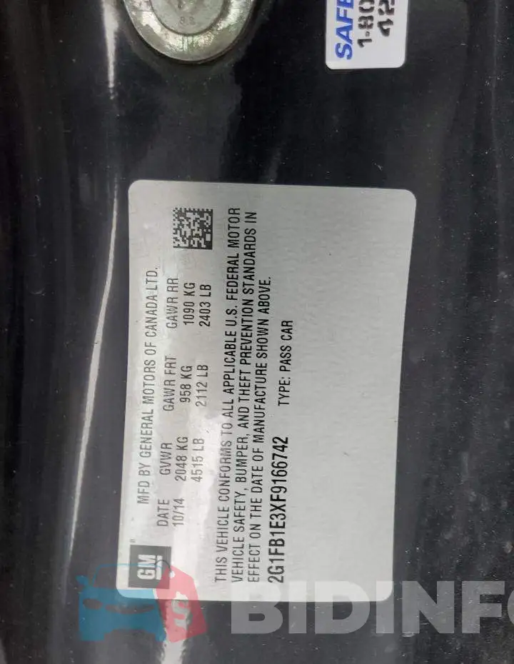 2G1FB1E3XF9166742 Photo# 12