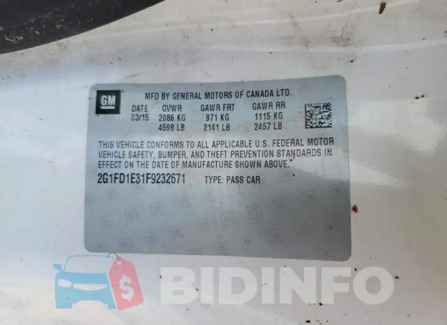 2G1FD1E31F9232671 Photo# 10