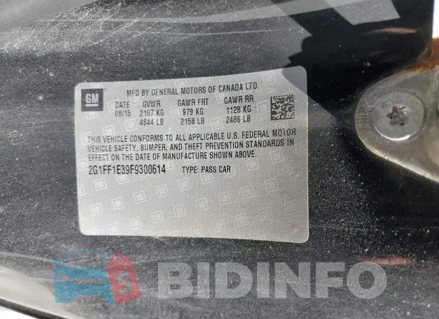 2G1FF1E39F9300614 Photo# 10