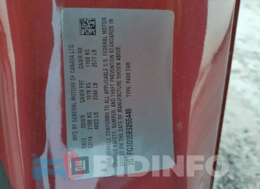 2G1FG3D35E9265448 Photo# 10