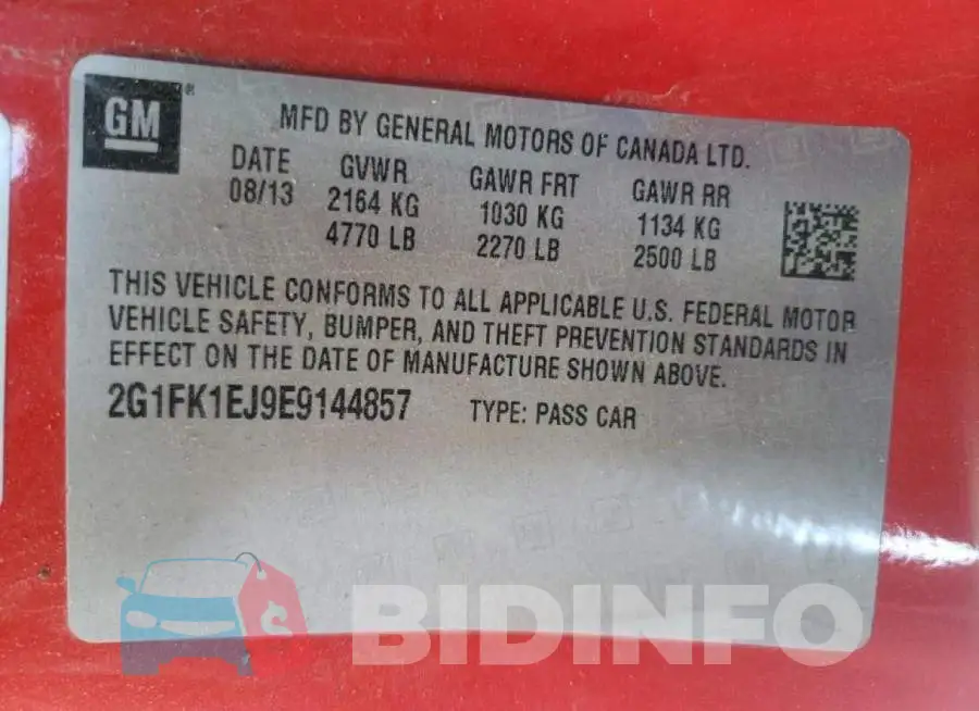 2G1FK1EJ9E9144857 Photo# 10