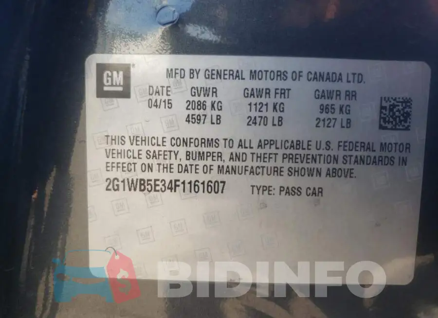 2G1WB5E34F1161607 Photo# 10