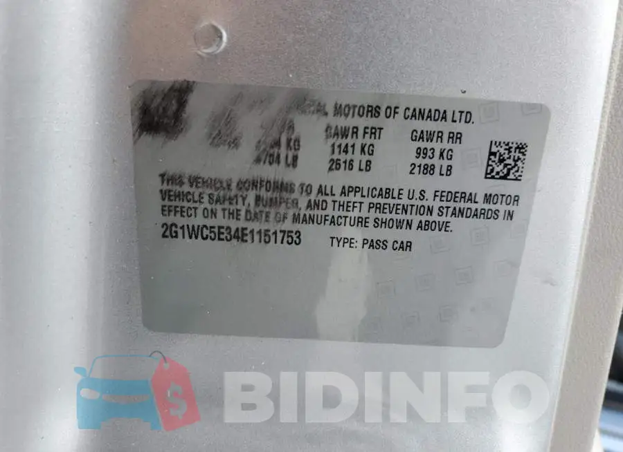 2G1WC5E34E1151753 Photo# 10