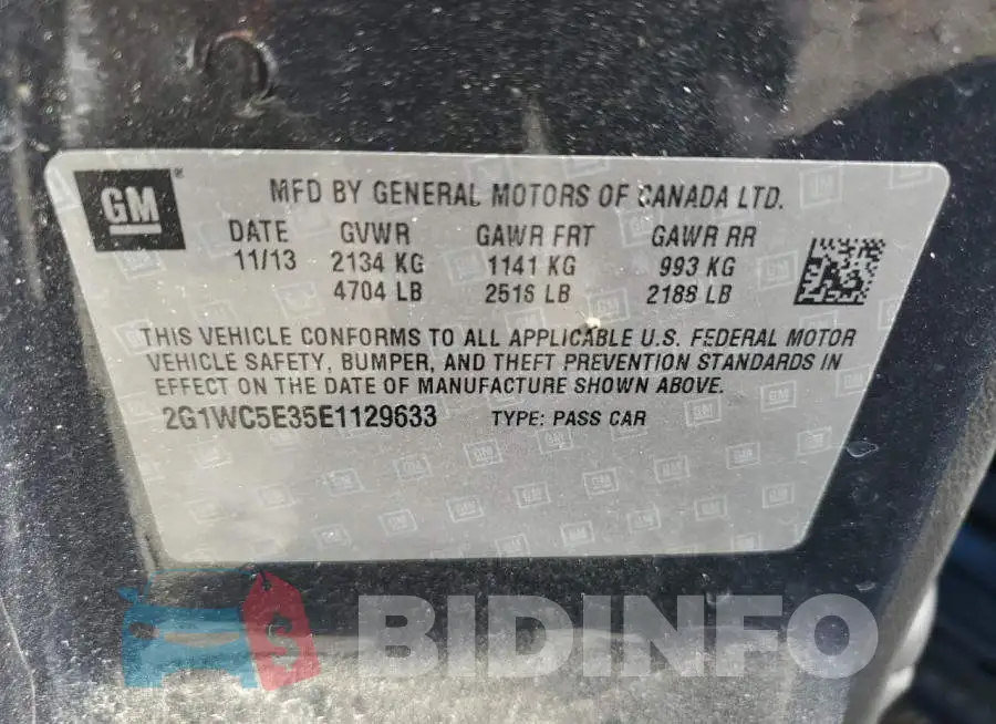 2G1WC5E35E1129633 Photo# 10