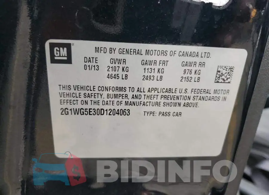 2G1WG5E30D1204063 Photo# 10