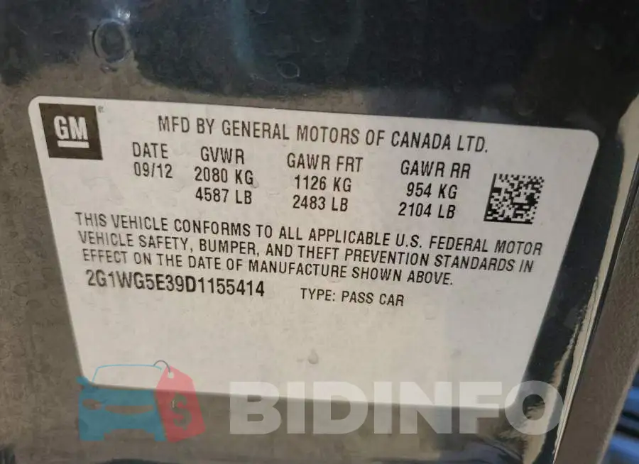 2G1WG5E39D1155414 Photo# 10