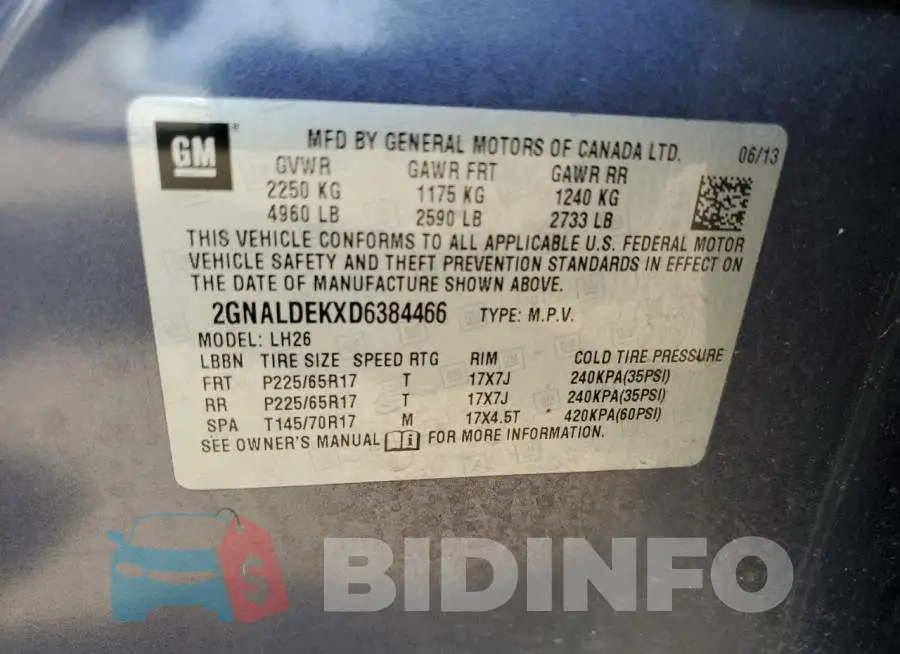 2GNALDEKXD6384466 Photo# 10