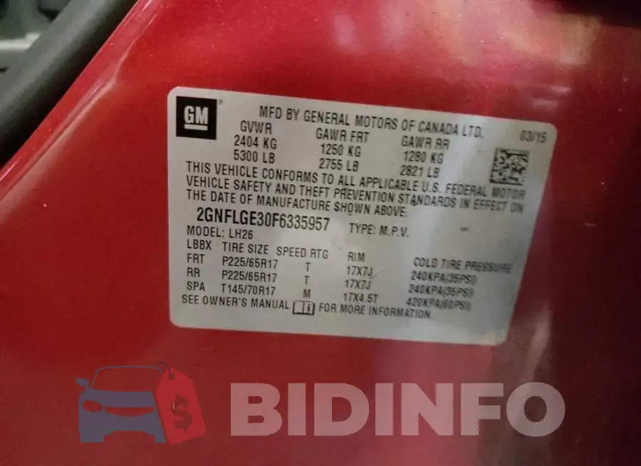 2GNFLGE30F6335957 Photo# 10