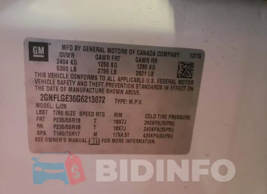 2GNFLGE36G6213072 Photo# 12
