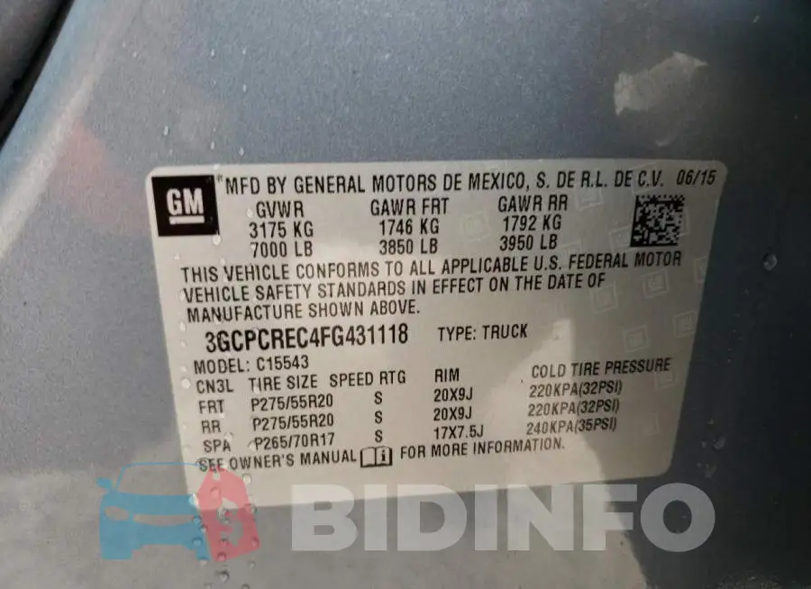 3GCPCREC4FG431118 Photo# 10