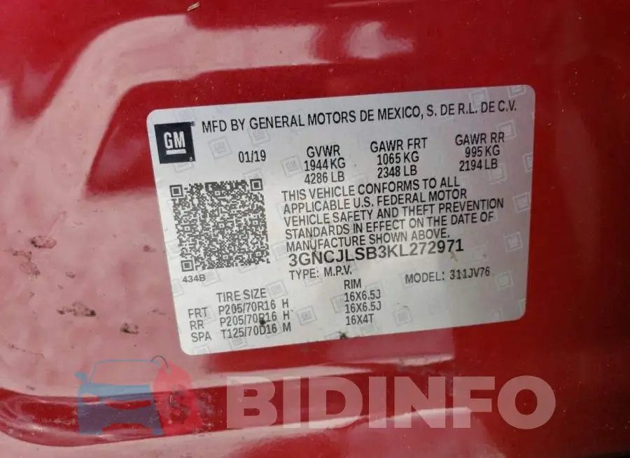 3GNCJLSB3KL272971 Photo# 10