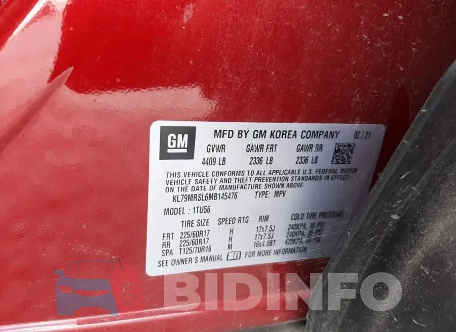 KL79MRSL6MB145476 Photo# 10
