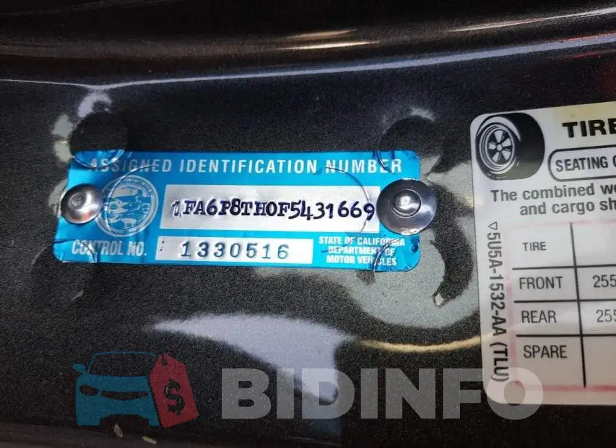 1FA6P8TH0F5431669 Photo# 10