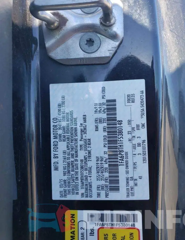 1FA6P8TH1F5380148 Photo# 12