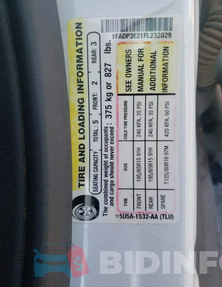 1FADP3E21FL232029 Photo# 10