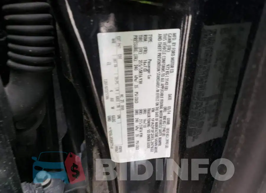 1FADP3F20EL297922 Photo# 10