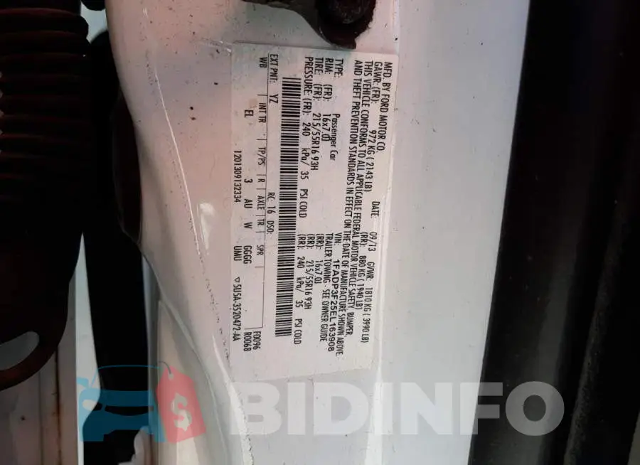 1FADP3F25EL163908 Photo# 10