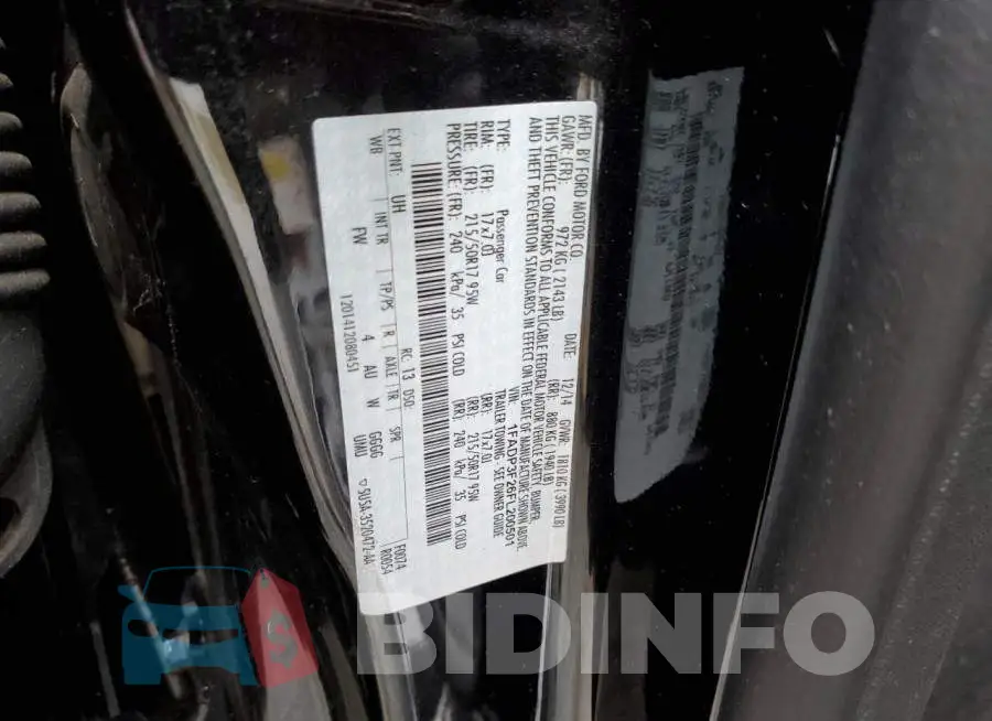1FADP3F26FL200501 Photo# 10