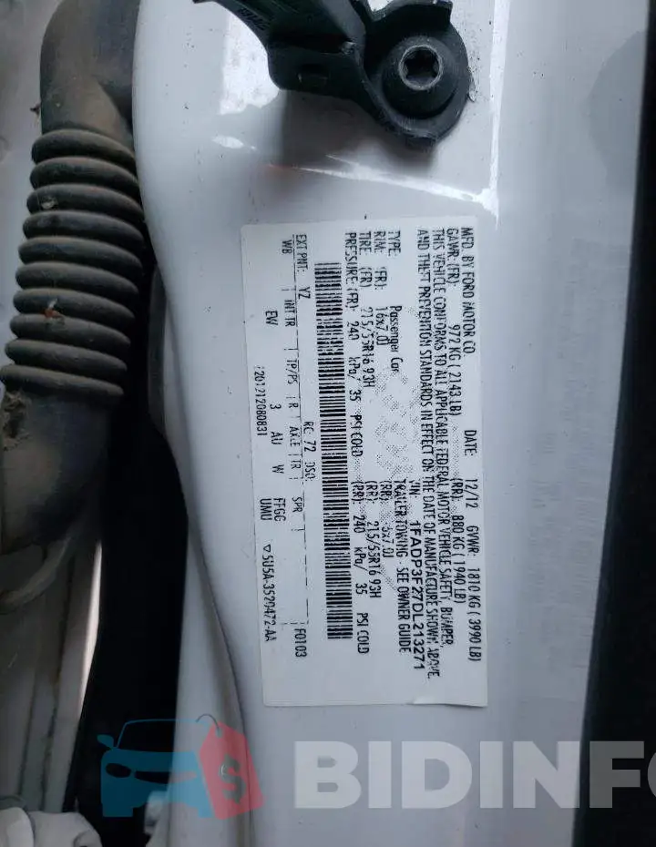 1FADP3F27DL213271 Photo# 10