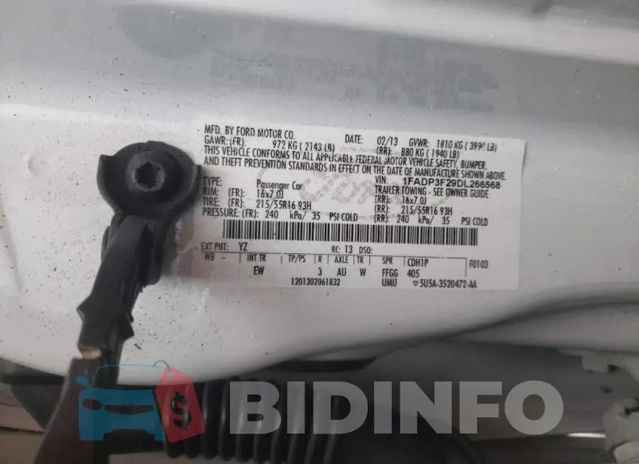 1FADP3F29DL266568 Photo# 10