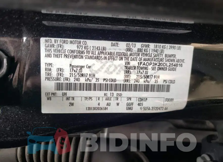 1FADP3K20DL254816 Photo# 10