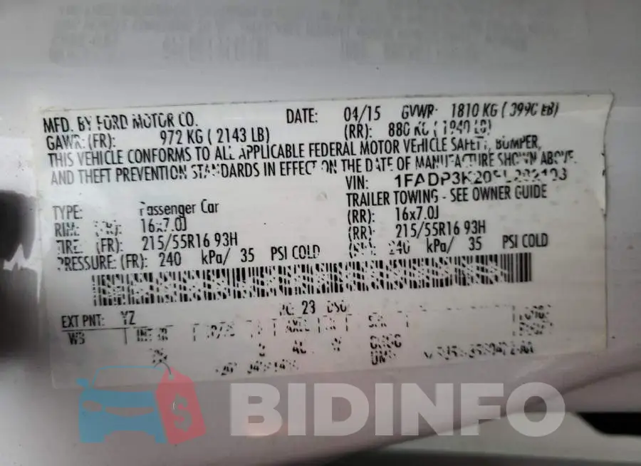1FADP3K20FL282103 Photo# 12