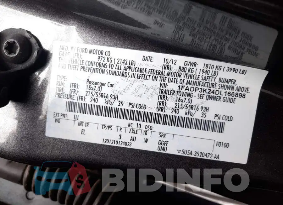 1FADP3K24DL166898 Photo# 10