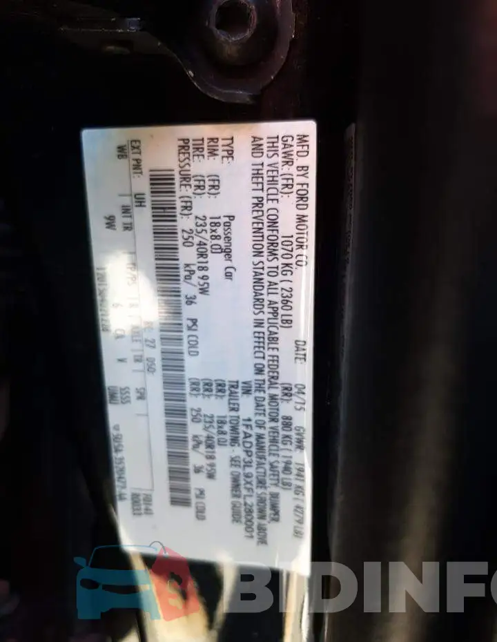 1FADP3L9XFL280001 Photo# 10
