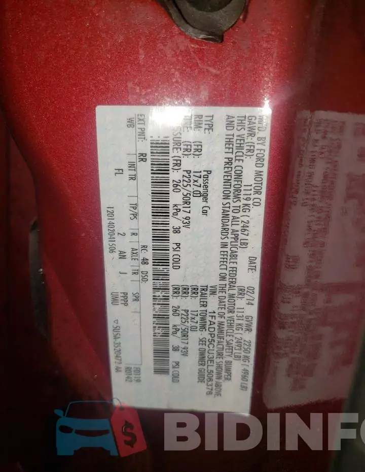 1FADP5CU3EL506376 Photo# 13