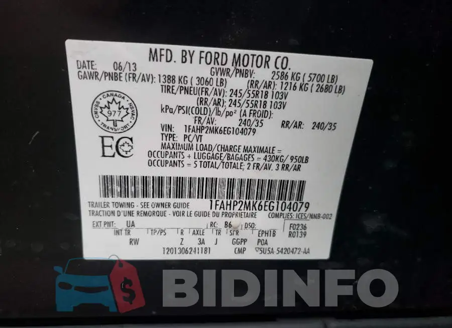 1FAHP2MK6EG104079 Photo# 10