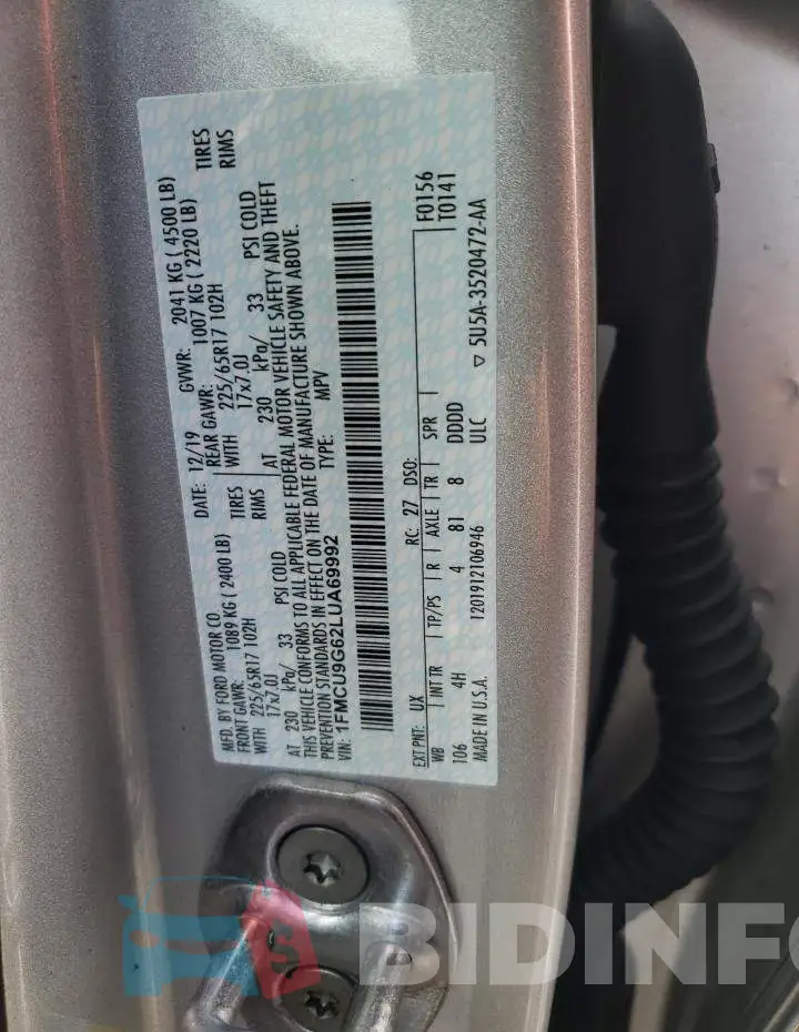 1FMCU9G62LUA69992 Photo# 10
