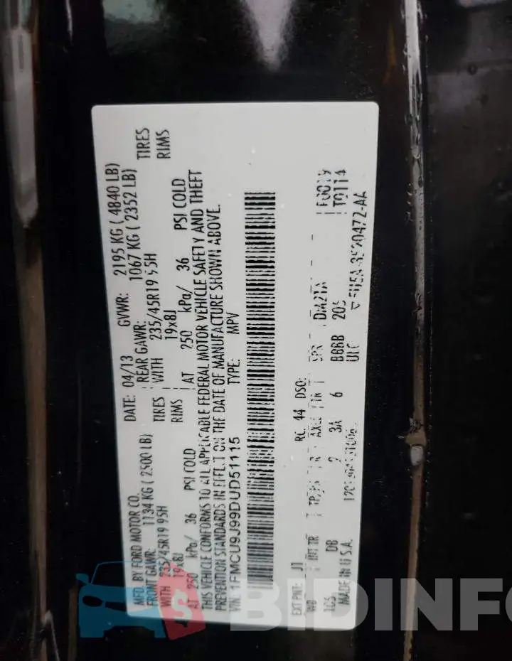 1FMCU9J99DUD51115 Photo# 10