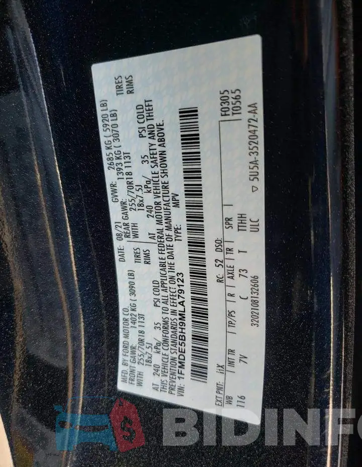 1FMDE5BH9MLA79123 Photo# 10