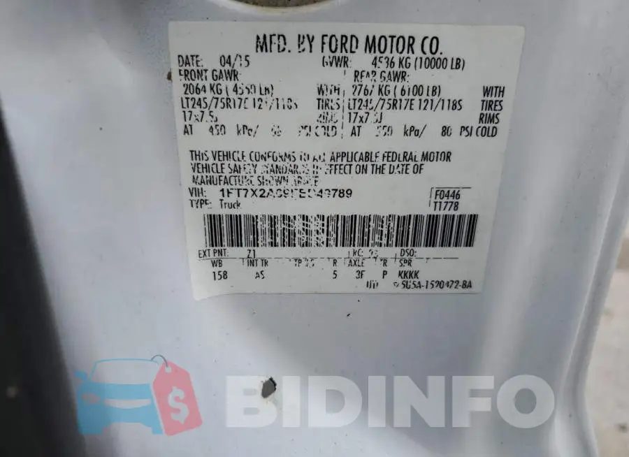 1FT7X2A69FED49789 Photo# 10