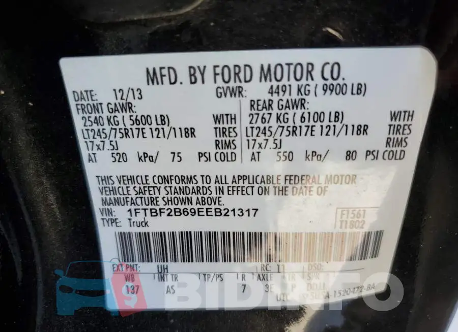 1FTBF2B69EEB21317 Photo# 10
