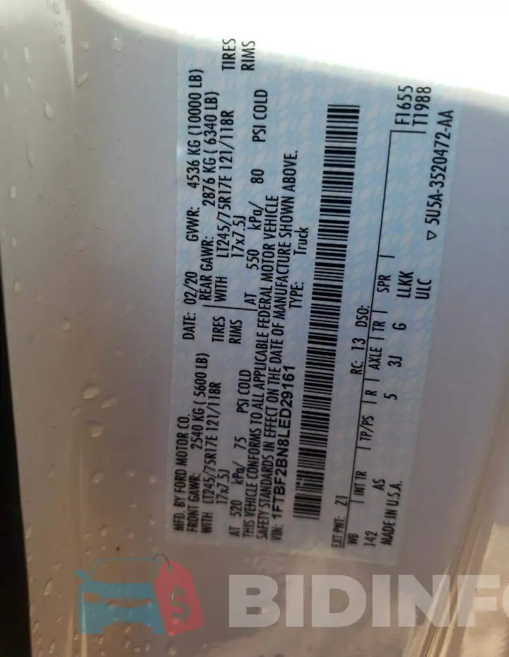 1FTBF2BN8LED29161 Photo# 12