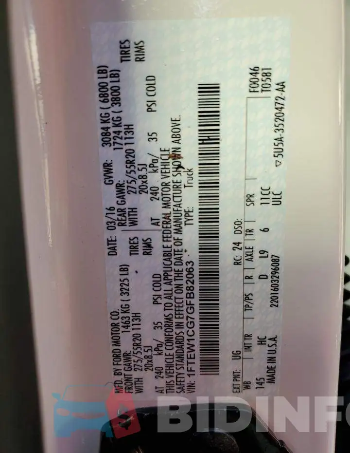 1FTEW1CG7GFB82063 Photo# 10